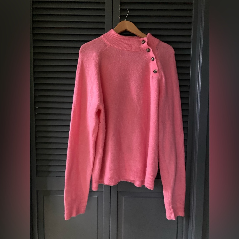 J CREW Pink Button-Detail Sweater